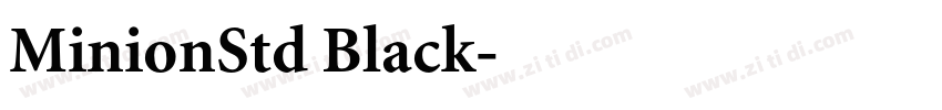 MinionStd Black字体转换